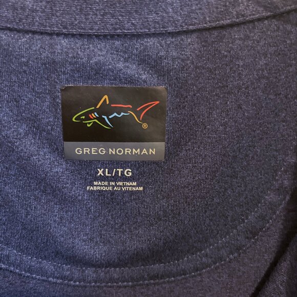 Greg Norman Long Sleeve Golf Polo. Men's Size XL Blue 3 button collared - Picture 5 of 11